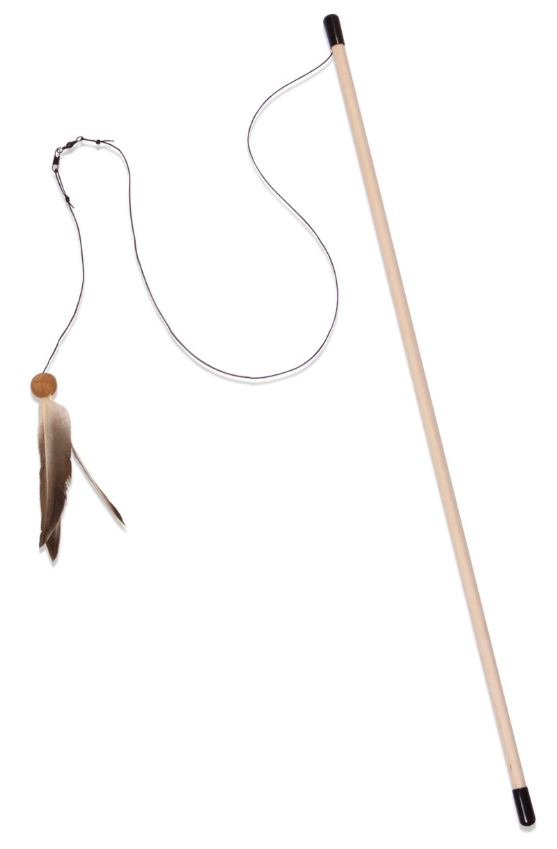 from The Field | Freddy's Feather Wand Interactive Cat Toy | Natural Duck Feather & Cork Ball for Cats | Eco-Friendly, Safe, and USA-Made | Engaging Play for Indoor Cats | Encourages Exercise - Image 1